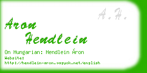 aron hendlein business card